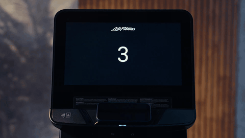 Life Fitness Atmos treadmill in motion, animated loop
